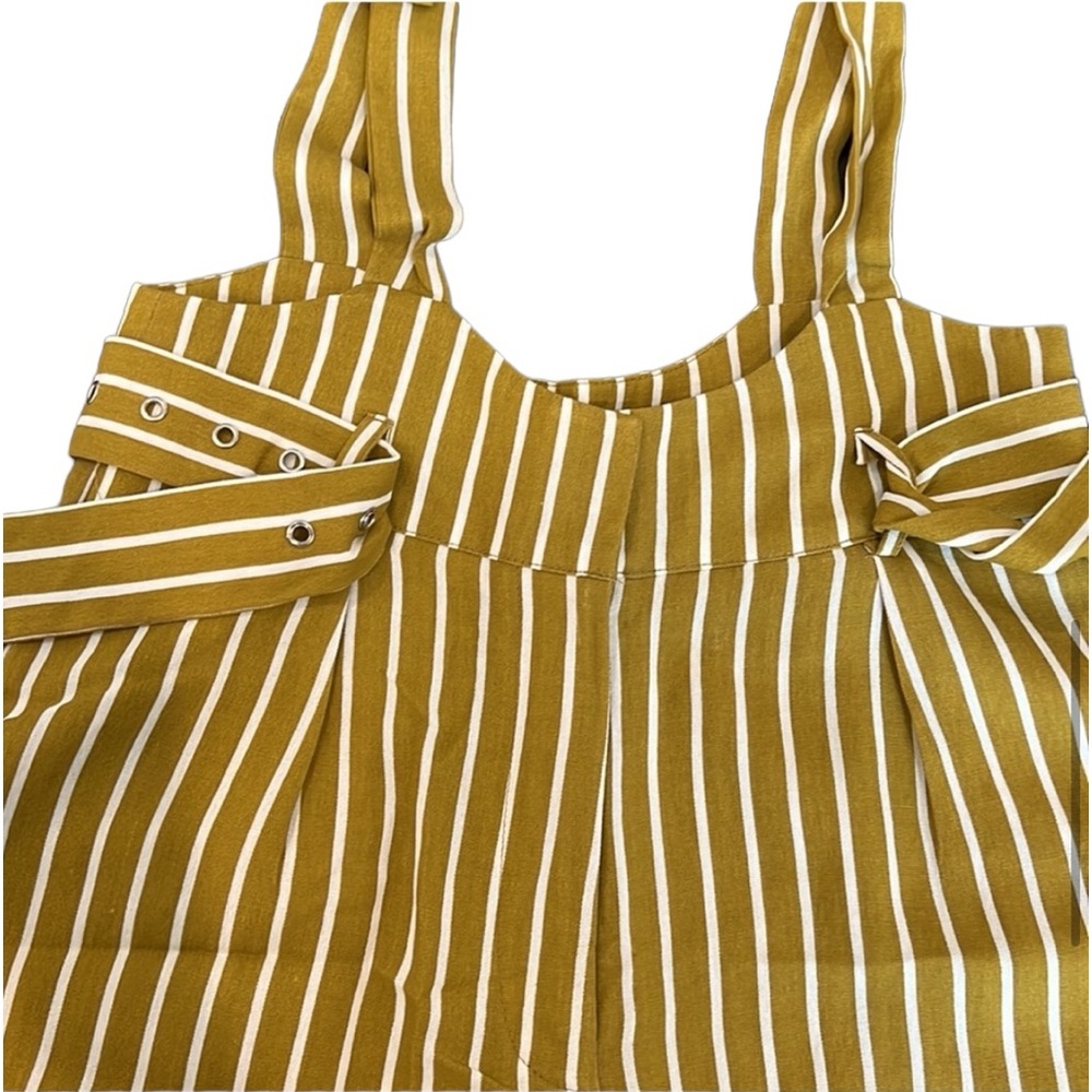 NWOT APeach Mustard Colored High Waisted Jumpsuit - Picture 4 of 13